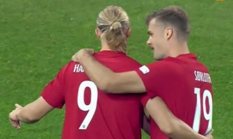 Håland scorer, Norge lider fortsatt første tap