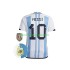 Billige Fotballdrakter Argentina Messi 10 3 Stars Herre Hjemmedrakt World Cup 2022 Kortermet