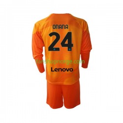 Billige Fotballdrakter Inter Milan Andre Onana 24 Keeper Barn Fjerdedrakt 2022-2023 Langermet