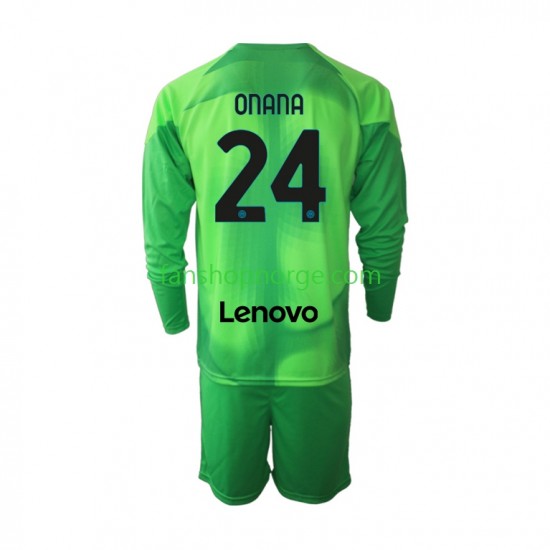 Billige Fotballdrakter Inter Milan Andre Onana 24 Keeper Barn Tredjedrakt 2022-2023 Langermet