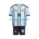 Billige Fotballdrakter Argentina Lionel Messi 10 Barn Hjemmedrakt World Cup 2026 Kortermet