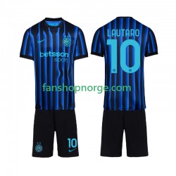 Billige Fotballdrakter Inter Milan Lautaro Martinez 10 Barn Hjemmedrakt 2025-2026 Kortermet