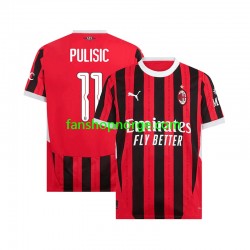 Billige Fotballdrakter AC Milan UCL Font PULISIC 11 Herre Hjemmedrakt 2024-2025 Kortermet