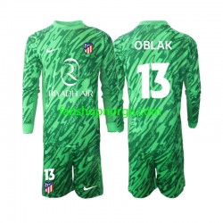 Billige Fotballdrakter Atlético Madrid Jan Oblak 13 Keeper Barn Bortedrakt 2024-2025 Langermet