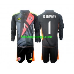 Billige Fotballdrakter Costa Rica Keylor Navas 1 Keeper Barn Tredjedrakt 2024 Langermet