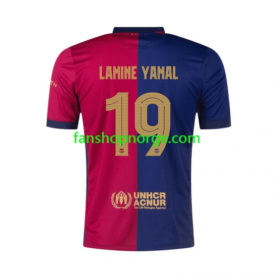 Billige Fotballdrakter FC Barcelona UCL Font Lamine Yamal 19 Herre Hjemmedrakt 2024-2025 Kortermet