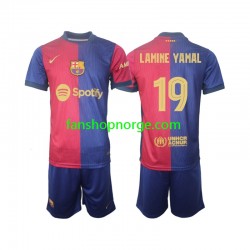 Billige Fotballdrakter FC Barcelona UCL Font Lamine Yamal 19 Barn Hjemmedrakt 2024-2025 Kortermet