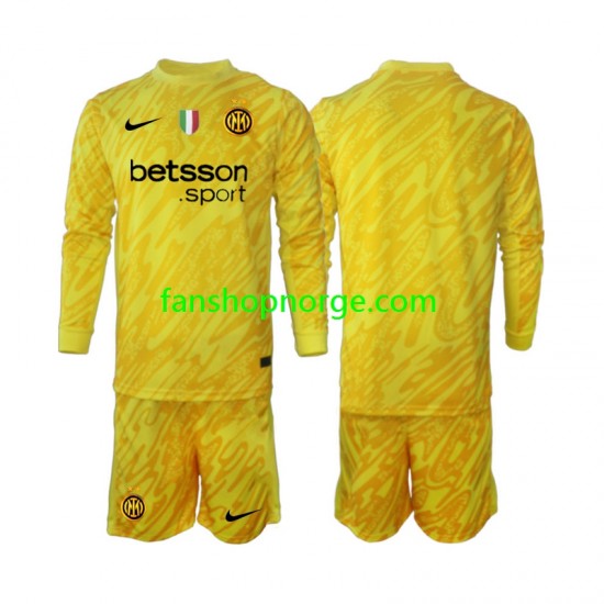 Billige Fotballdrakter Inter Milan Keeper Barn Bortedrakt 2024-2025 Langermet