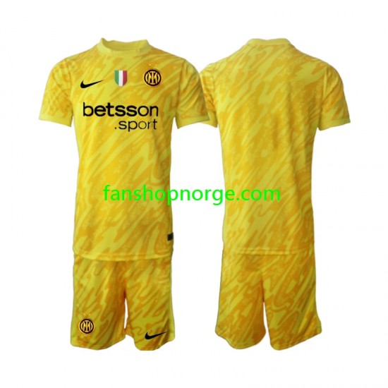 Billige Fotballdrakter Inter Milan Keeper Barn Bortedrakt 2024-2025 Kortermet
