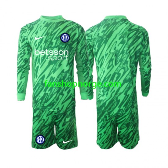 Billige Fotballdrakter Inter Milan Keeper Barn Hjemmedrakt 2024-2025 Langermet