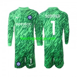 Billige Fotballdrakter Inter Milan Yann Sommer 1 Keeper Barn Hjemmedrakt 2024-2025 Langermet