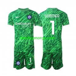 Billige Fotballdrakter Inter Milan Yann Sommer 1 Keeper Barn Hjemmedrakt 2024-2025 Kortermet