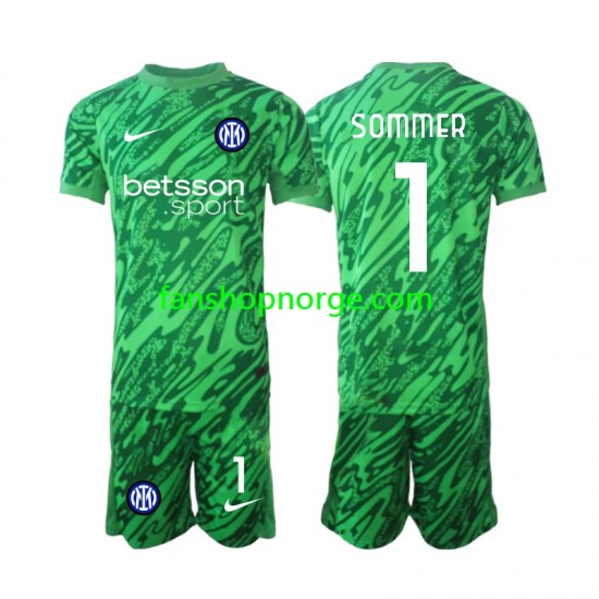Billige Fotballdrakter Inter Milan Yann Sommer 1 Keeper Barn Hjemmedrakt 2024-2025 Kortermet