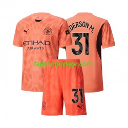 Billige Fotballdrakter Manchester City Ederson M 31 Keeper Barn Bortedrakt 2024-2025 Kortermet
