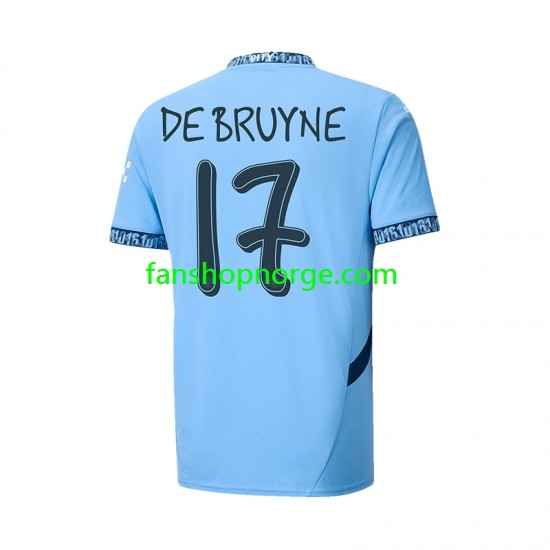 Billige Fotballdrakter Manchester City UCL Font DE BRUYNE 17 Herre Hjemmedrakt 2024-2025 Kortermet