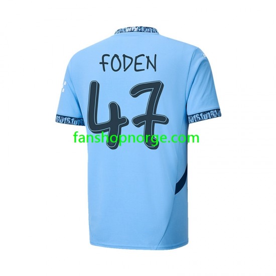 Billige Fotballdrakter Manchester City UCL Font FODEN 47 Herre Hjemmedrakt 2024-2025 Kortermet