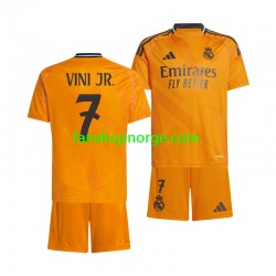Billige Fotballdrakter Real Madrid VINI JR 7 Barn Bortedrakt 2024-2025 Kortermet