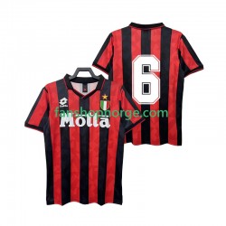 Billige Fotballdrakter AC Milan 6 1993 Retro Herre Hjemmedrakt 1994 Kortermet