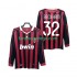 Billige Fotballdrakter AC Milan BECKHAM 32 2009 Retro Herre Hjemmedrakt 2010 Langermet