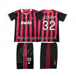 Billige Fotballdrakter AC Milan BECKHAM 32 2009 Retro Barn Hjemmedrakt 2010 Kortermet