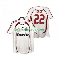 Billige Fotballdrakter AC Milan KAKA 22 2007 Retro Herre Bortedrakt 2006 Kortermet