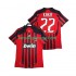 Billige Fotballdrakter AC Milan KAKA 22 2007 Retro Herre Hjemmedrakt 2008 Kortermet
