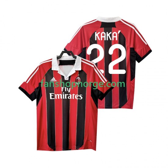 Billige Fotballdrakter AC Milan KAKA 22 2012 2013 Retro Herre Hjemmedrakt Kortermet