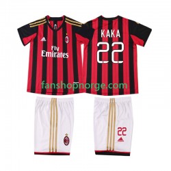 Billige Fotballdrakter AC Milan KAKA 22 2013 2014 Retro Barn Hjemmedrakt Kortermet