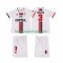 Billige Fotballdrakter AC Milan MALDINI 3 1996 1997 Retro Barn Bortedrakt Kortermet