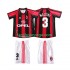 Billige Fotballdrakter AC Milan MALDINI 3 Retro Barn Hjemmedrakt 1998 1999 Kortermet