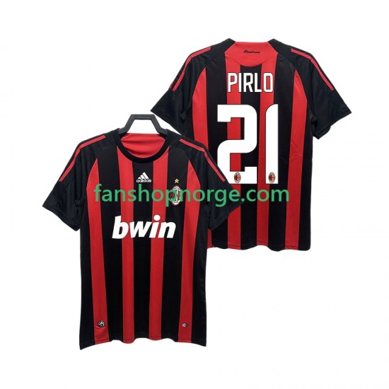 Billige Fotballdrakter AC Milan RIRLO 21 2009 Retro Herre Hjemmedrakt 2008 Kortermet