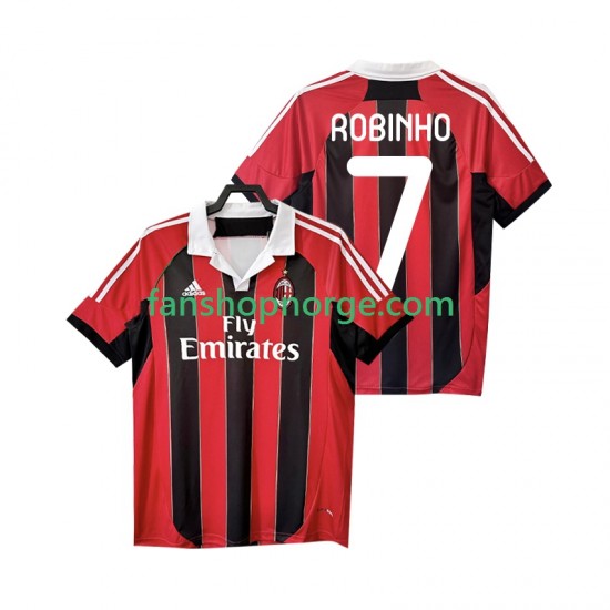 Billige Fotballdrakter AC Milan ROBINHO 7 2012 2013 Retro Herre Hjemmedrakt Kortermet