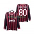 Billige Fotballdrakter AC Milan RONALDINHO 80 2009 Retro Herre Hjemmedrakt 2010 Langermet