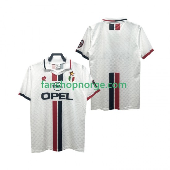 Billige Fotballdrakter AC Milan 1996 1997 Retro Herre Bortedrakt Kortermet