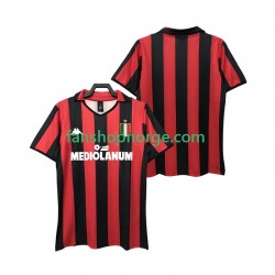 Billige Fotballdrakter AC Milan 1988 1989 Retro Herre Hjemmedrakt Kortermet