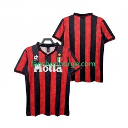 Billige Fotballdrakter AC Milan 1993 Retro Herre Hjemmedrakt 1994 Kortermet