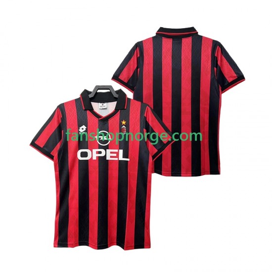 Billige Fotballdrakter AC Milan 1995 1996 Retro Herre Hjemmedrakt Kortermet