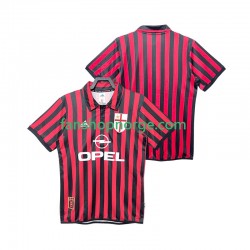 Billige Fotballdrakter AC Milan 2000 Retro Herre Hjemmedrakt 1999 Kortermet