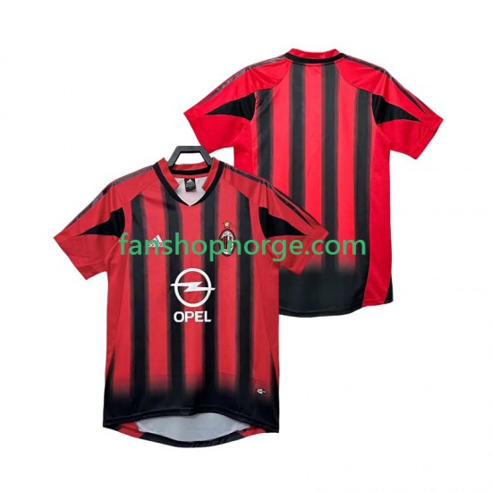 Billige Fotballdrakter AC Milan 2005 Retro Herre Hjemmedrakt 2004 Kortermet