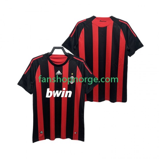 Billige Fotballdrakter AC Milan 2009 Retro Herre Hjemmedrakt 2008 Kortermet