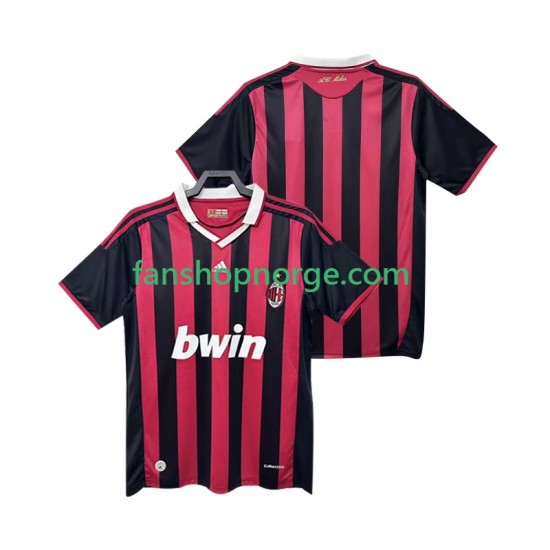 Billige Fotballdrakter AC Milan 2009 Retro Herre Hjemmedrakt 2010 Kortermet