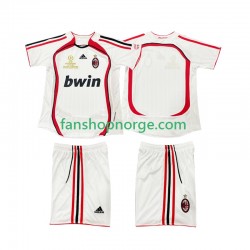 Billige Fotballdrakter AC Milan 2007 Retro Barn Bortedrakt 2006 Kortermet