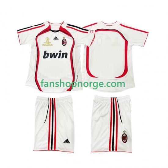 Billige Fotballdrakter AC Milan 2007 Retro Barn Bortedrakt 2006 Kortermet