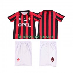 Billige Fotballdrakter AC Milan 1996 1997 Retro Barn Hjemmedrakt Kortermet