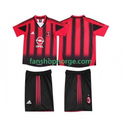 Billige Fotballdrakter AC Milan 2005 Retro Barn Hjemmedrakt 2004 Kortermet