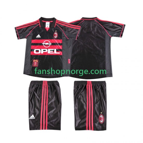 Billige Fotballdrakter AC Milan Retro Barn Tredjedrakt 1998 1999 Kortermet
