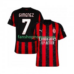 Billige Fotballdrakter AC Milan Santiago Gimenez 7 Herre Hjemmedrakt 2025-2026 Kortermet