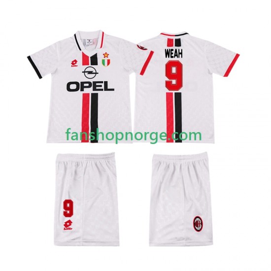 Billige Fotballdrakter AC Milan WEAH 8 1996 1997 Retro Barn Bortedrakt Kortermet