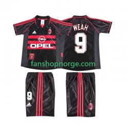 Billige Fotballdrakter AC Milan WEAH 9 Retro Barn Tredjedrakt 1998 1999 Kortermet