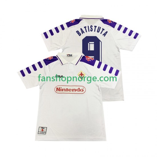 Billige Fotballdrakter Fiorentina BASTUTA 9 Retro Herre Bortedrakt 1998 1999 Kortermet